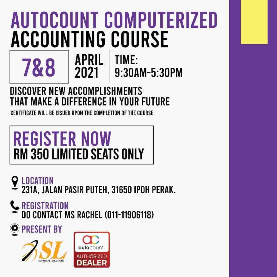 AutoCount Computerized Accounting Course (7 April 2021)