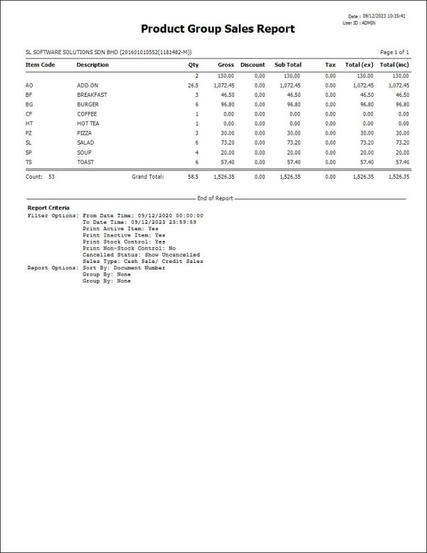 AutoCount POS Sales Report | AutoCount Software
