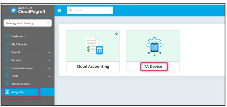 AutoCount HRMS: Link device to company
