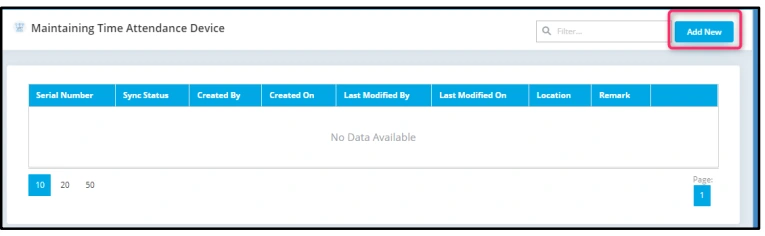 AutoCount HRMS: Maintain time attendance device