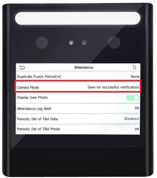 AutoCount HRMS: Camera mode