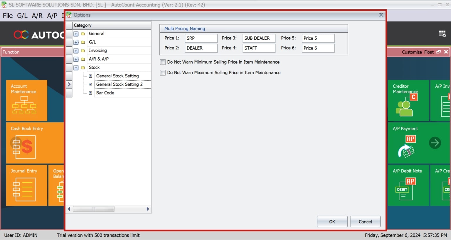 AutoCount Multi-Pricing | custom name