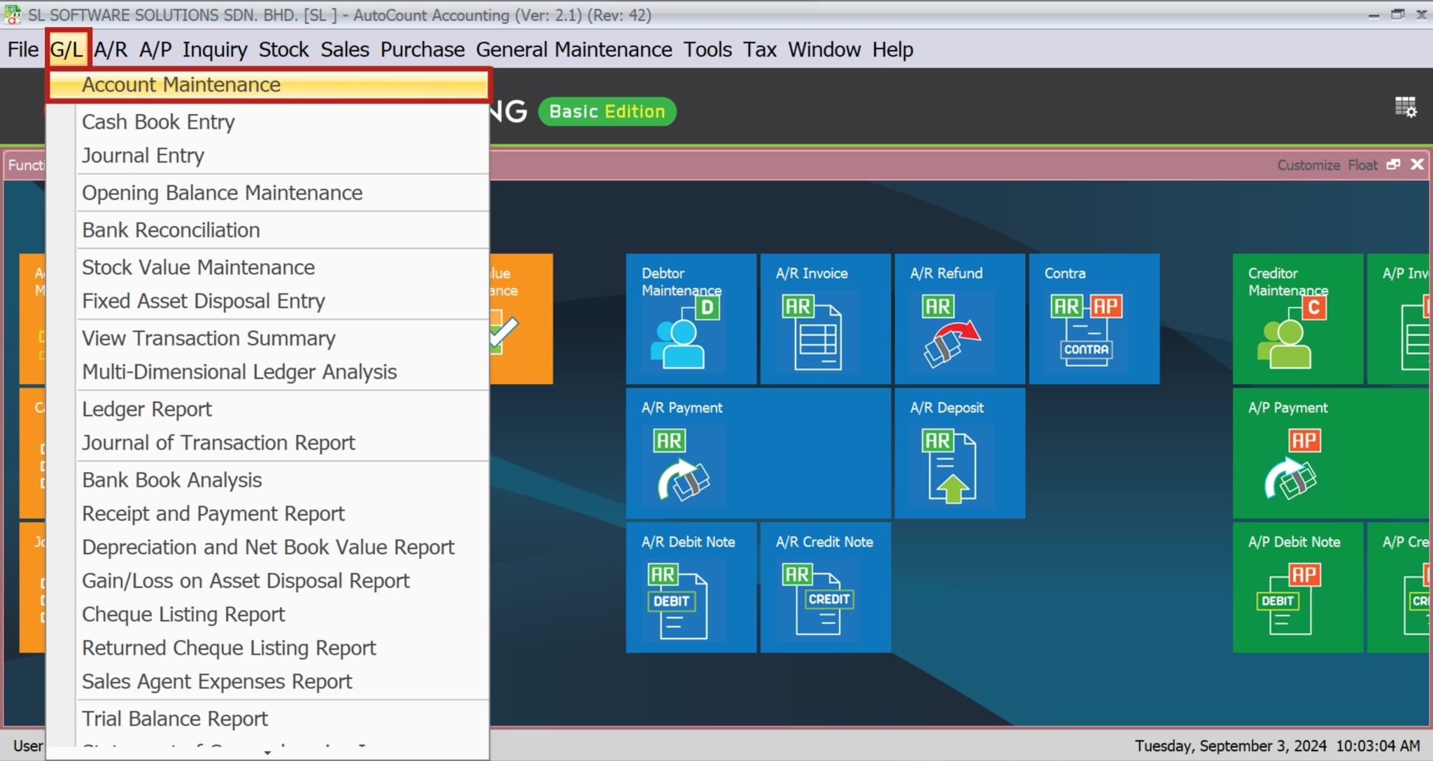 AutoCount Contra Account | Temporary Account