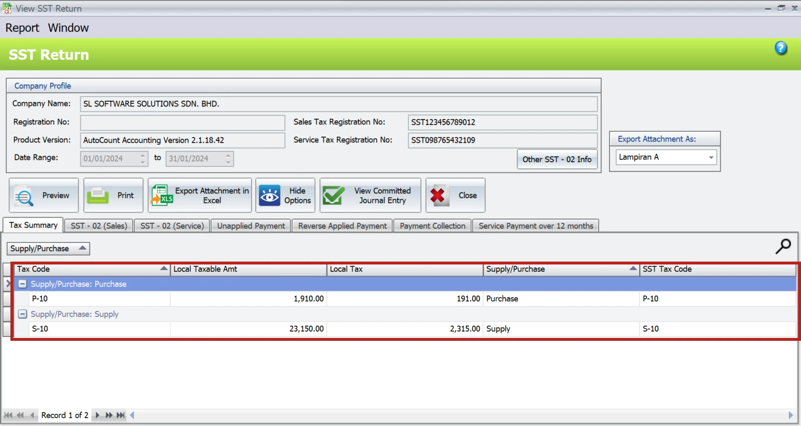 AutoCount Sales And Service Tax | sst processor