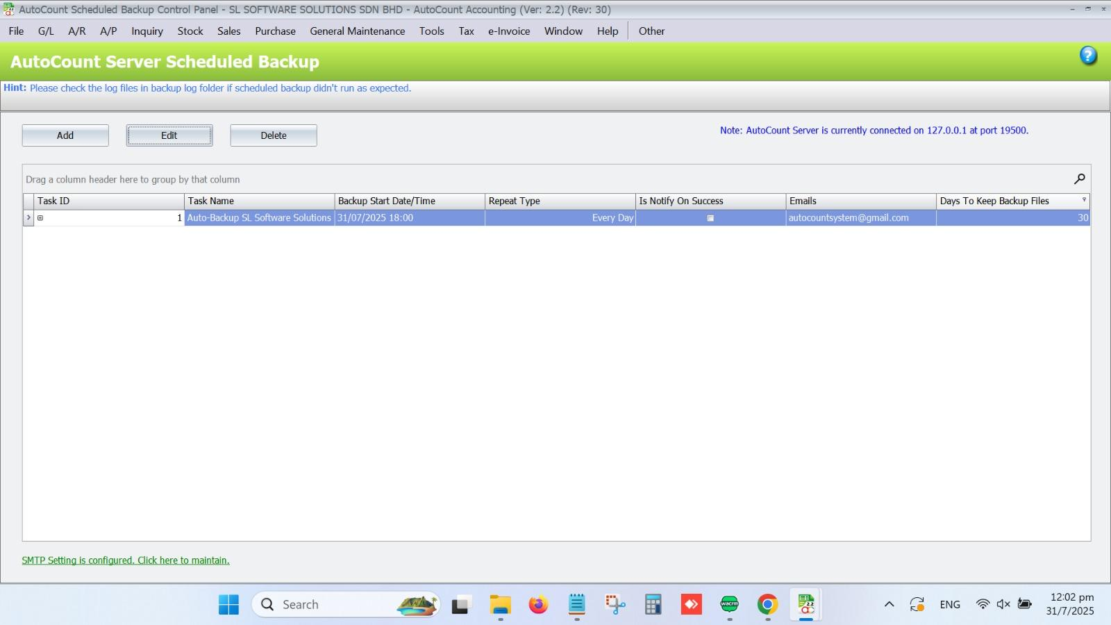 Read more about the article Schedule Backup