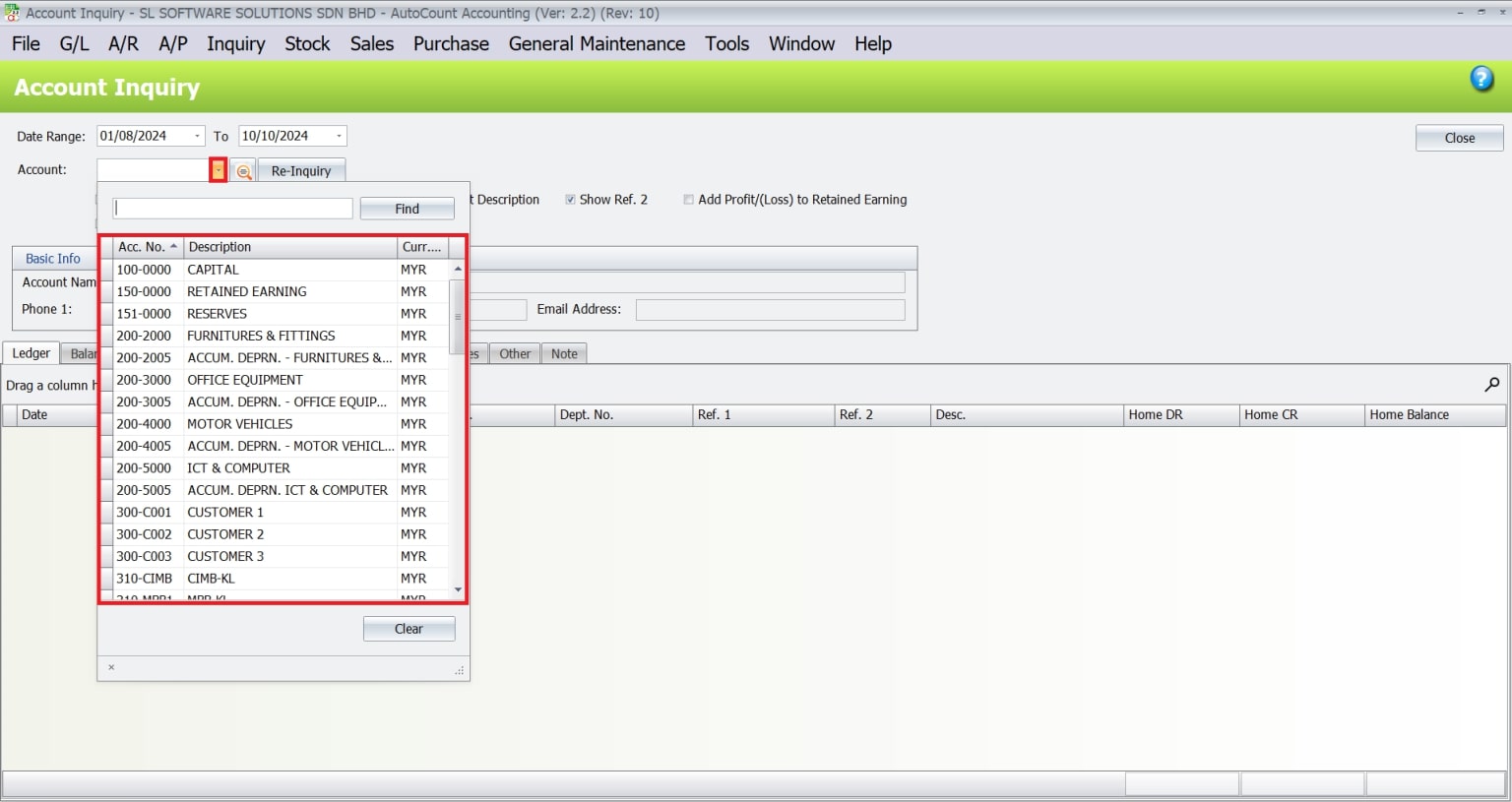 AutoCount Advanced Price History Account Inquiry for Price History-2