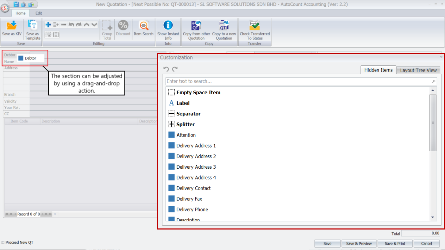 AutoCount Layout Customization | AutoCount Accounting
