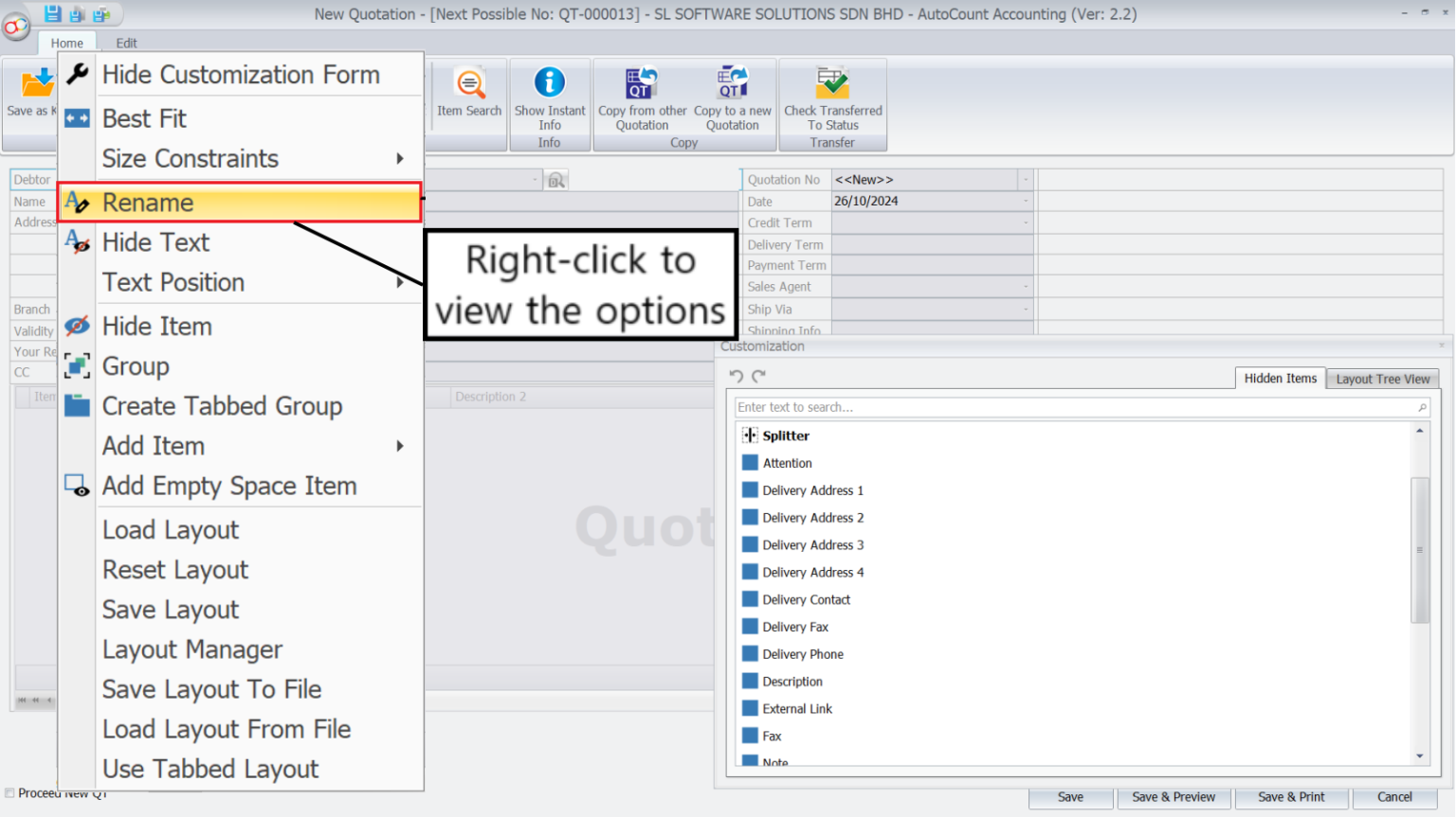AutoCount Layout Customization | AutoCount Accounting