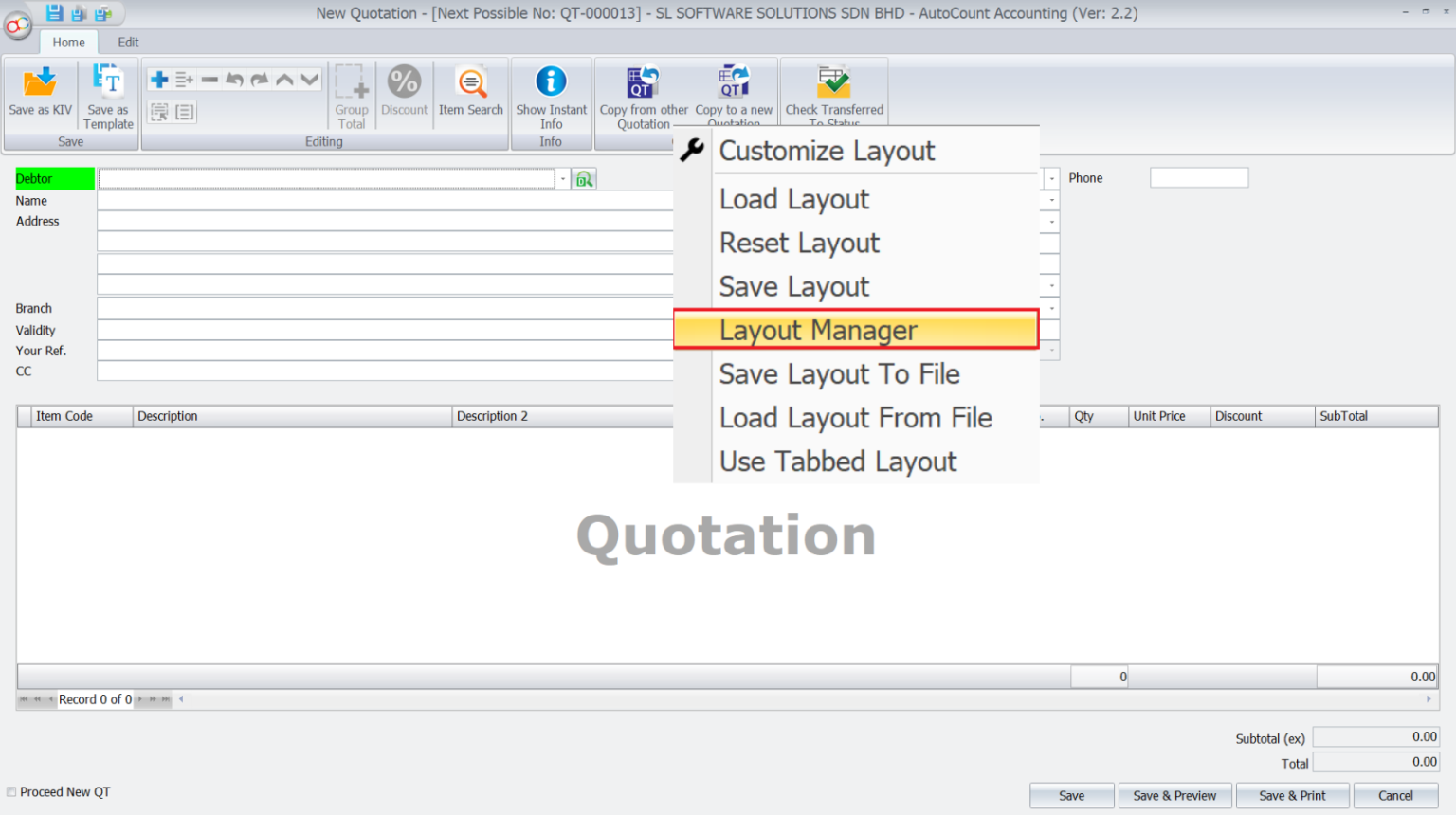 AutoCount Layout Customization | AutoCount Accounting