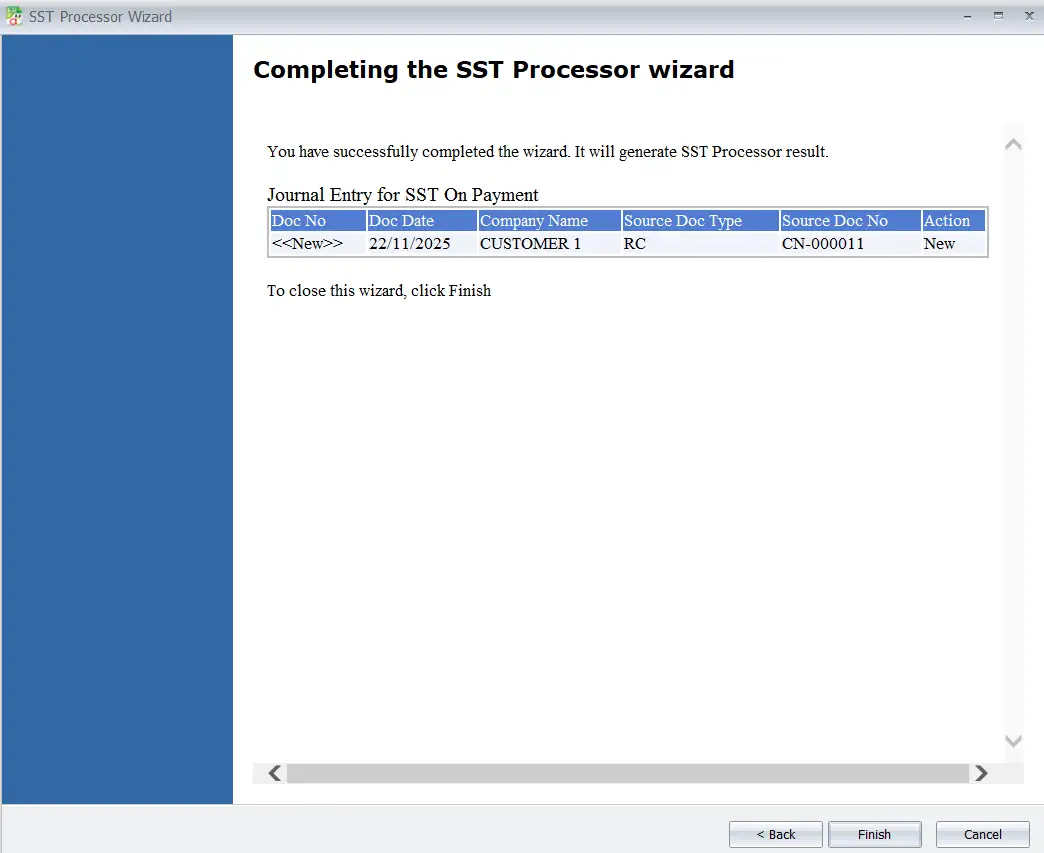 AutoCount sales and Service Tax: JE Tax code