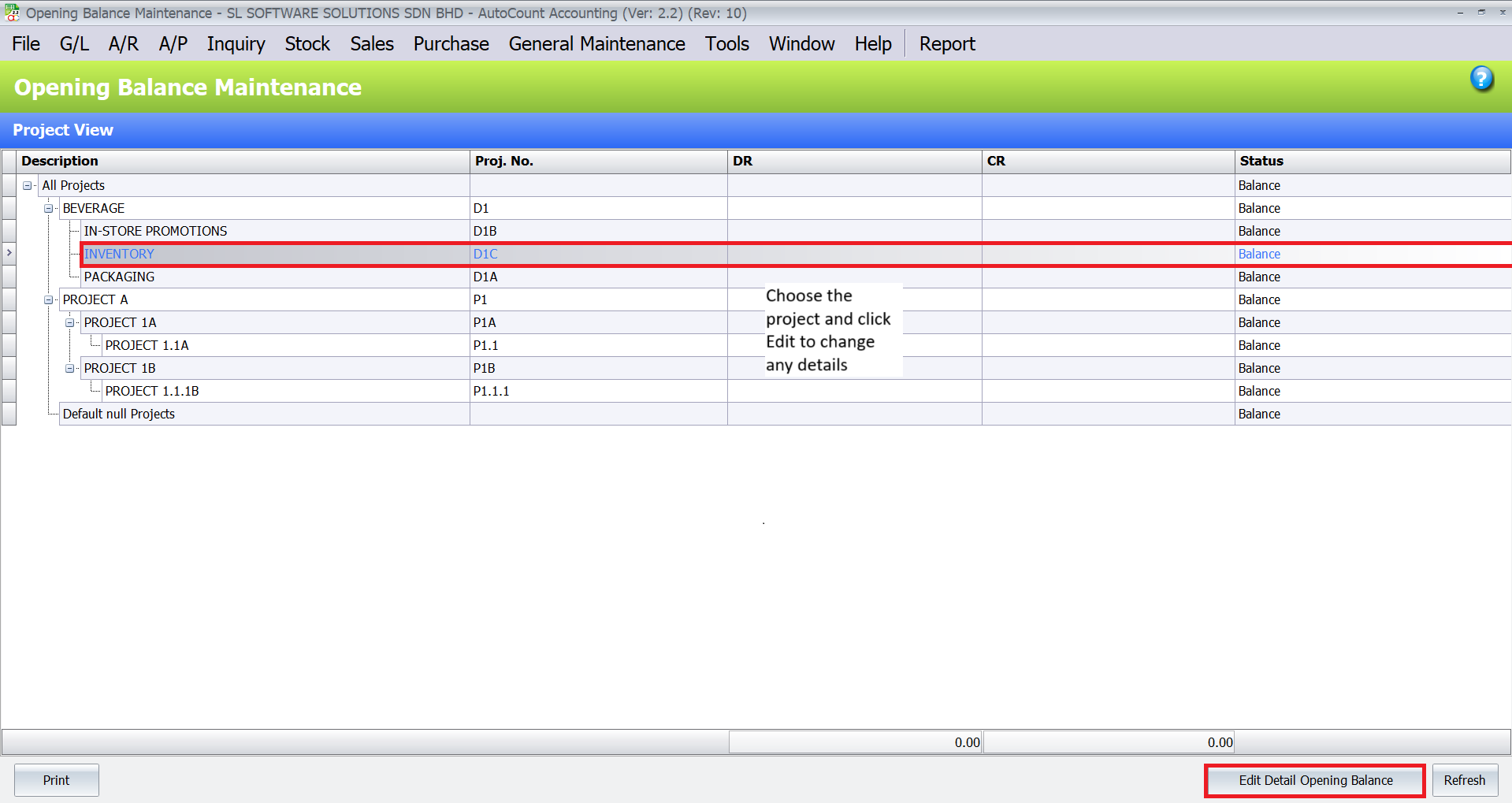 Opening Balance Management