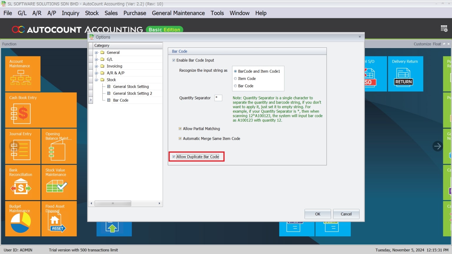 AutoCount Barcode Scanning-Allow Duplicate Barcode-1