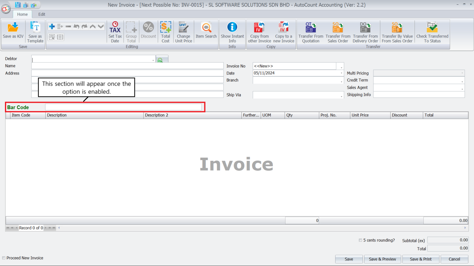 AutoCount Barcode Scanning-Enabling Barcode Scanning