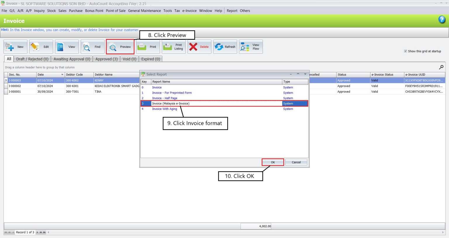 How to Use AutoCount Accounting for LHDN e-Invoice