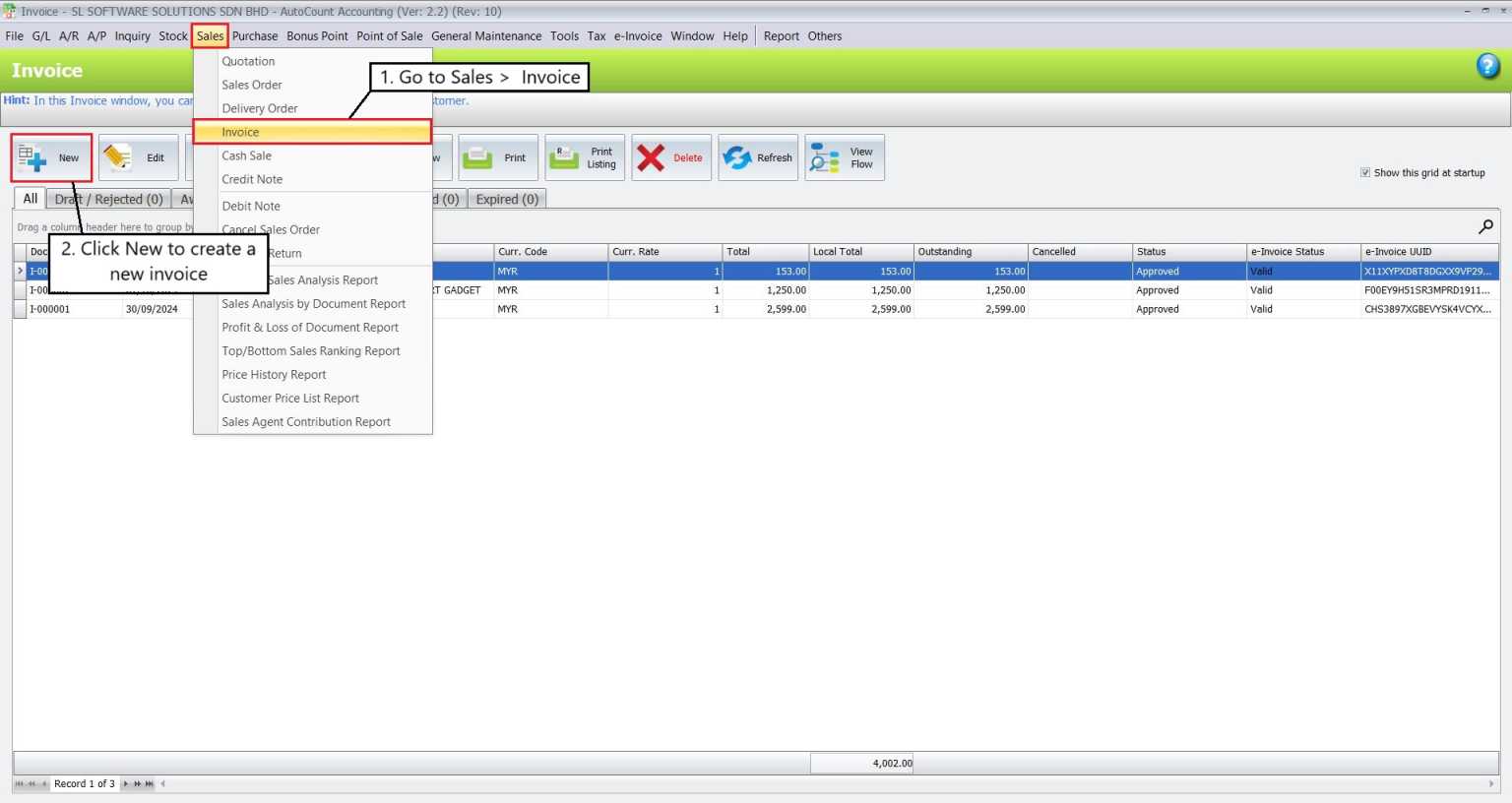 How to Use AutoCount Accounting for LHDN e-Invoice