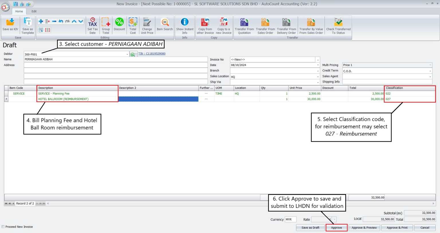 How to Use AutoCount Accounting for LHDN e-Invoice