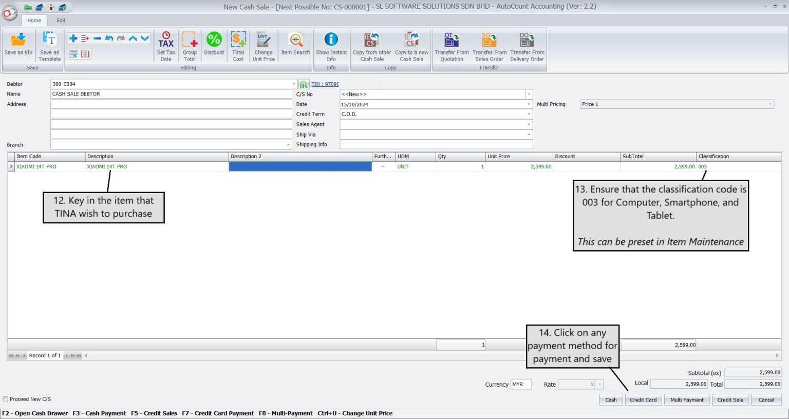 How to Use AutoCount Accounting for LHDN e-Invoice