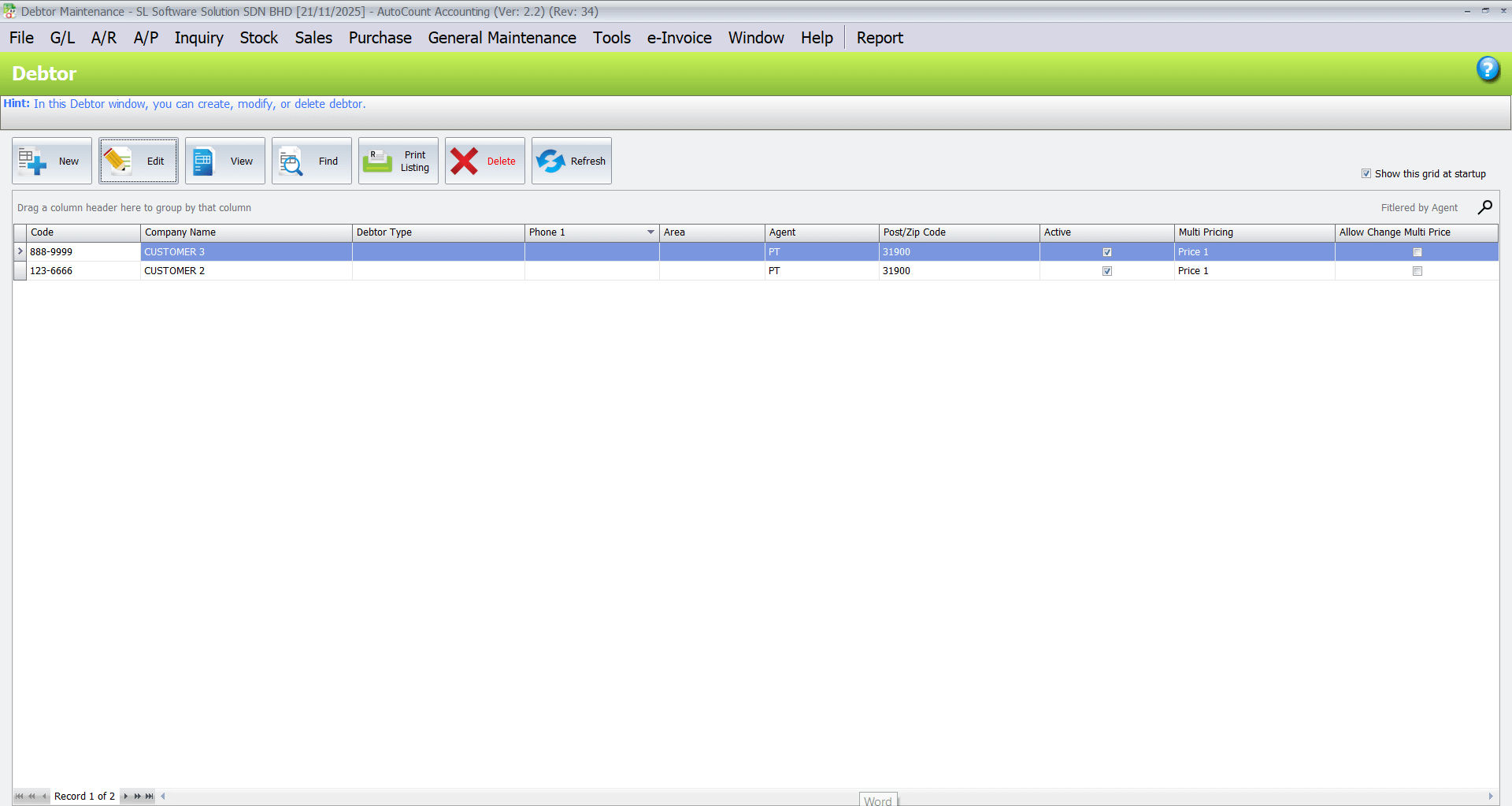 AutoCount Filter by Salesman Module: Restricting access