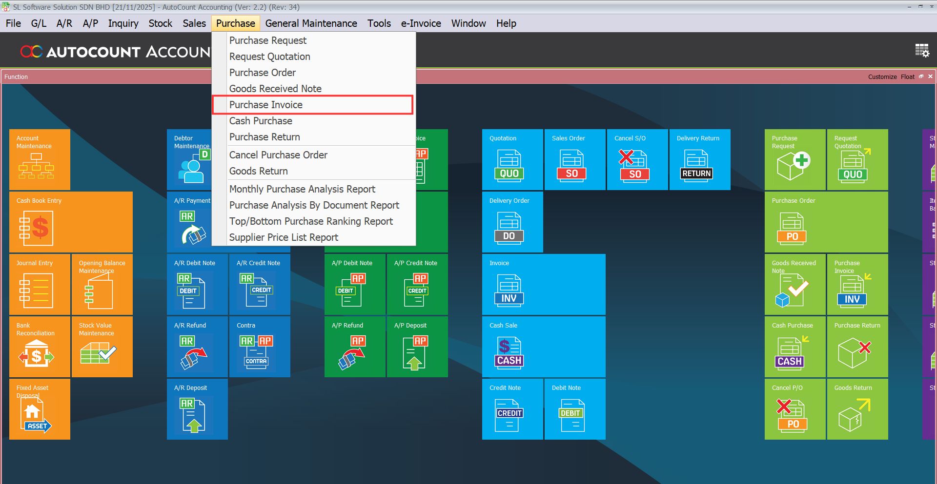 AutoCount Basic Multi-UOM: Test item in purchase