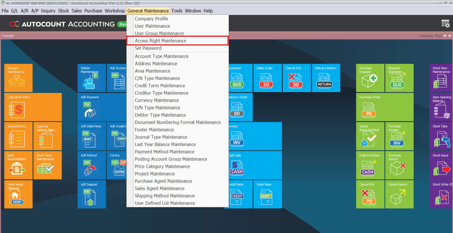 AutoCount Workshop Plugin 1 | AutoCount Software