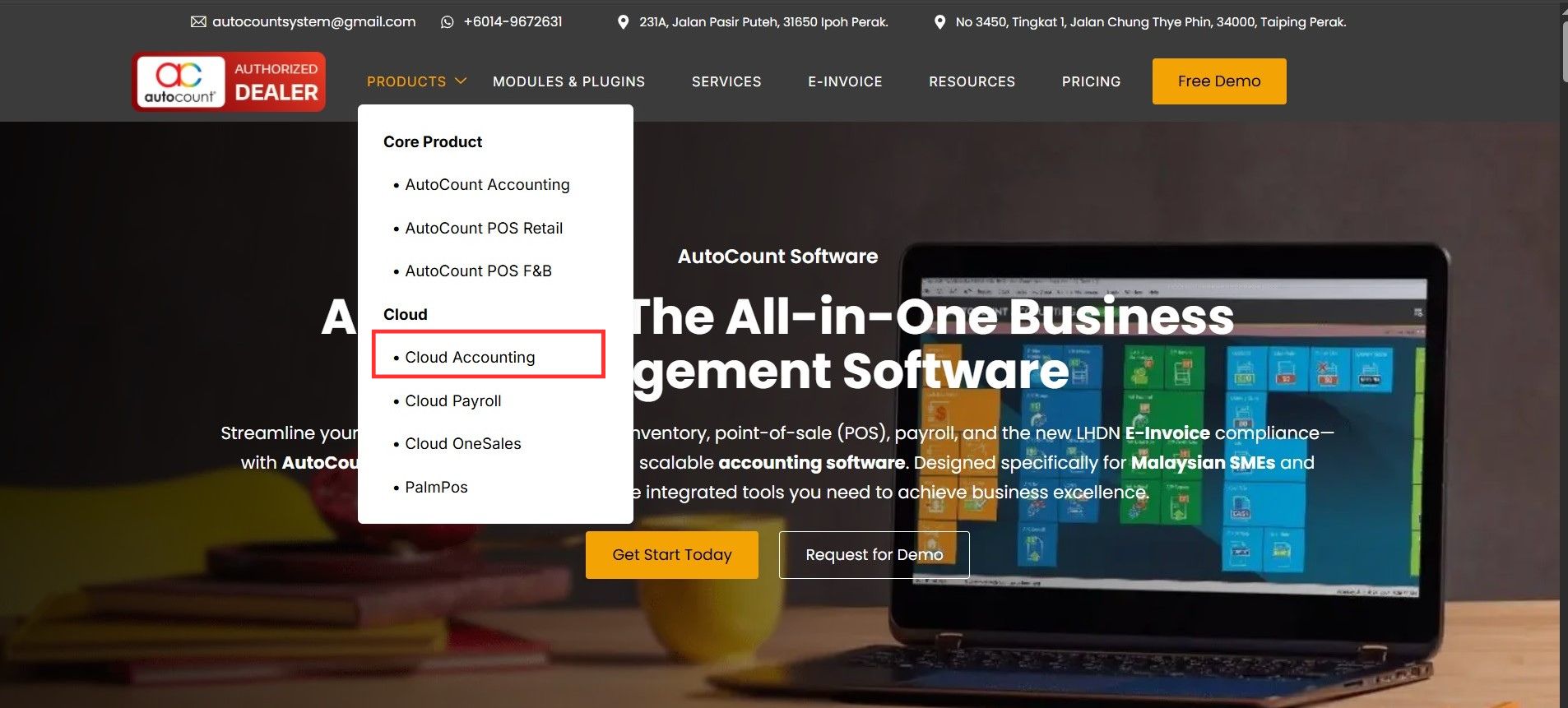 AutoCount Cloud Accounting: Subscribe and create an account book