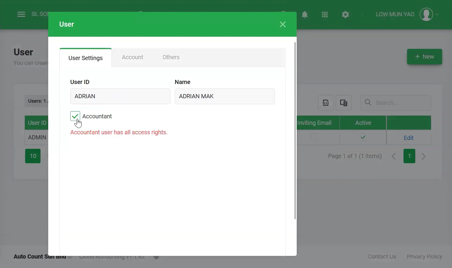 Adding Users to an Account Book | AutoCount Cloud Accounting