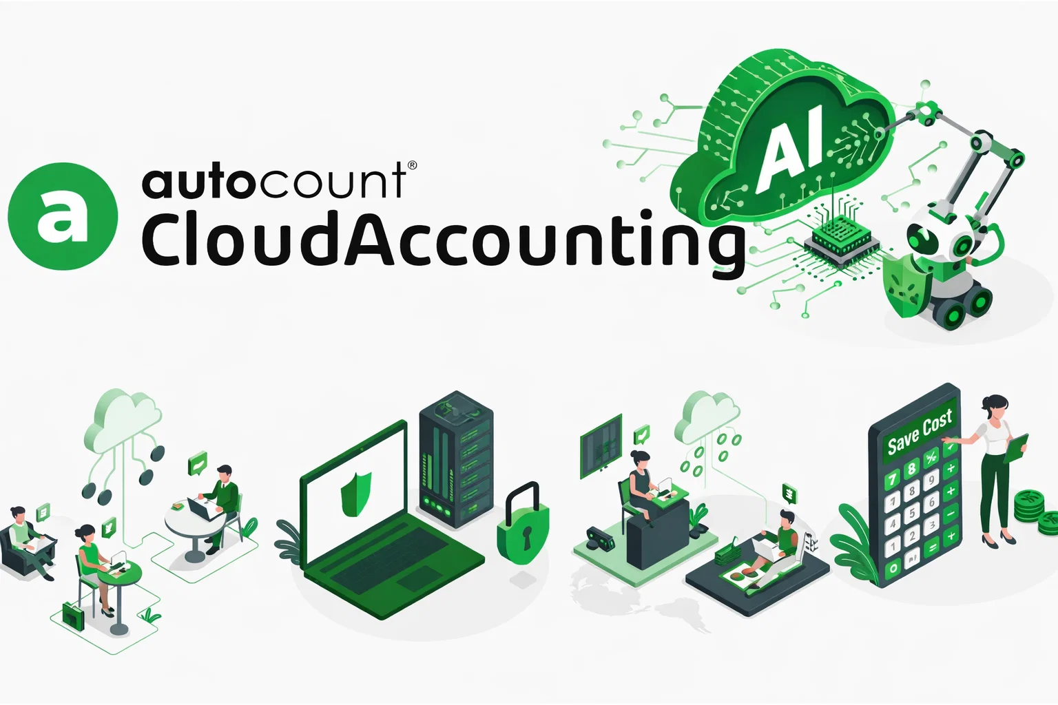 AutoCount Cloud Accounting with secure cloud access and smart business management.