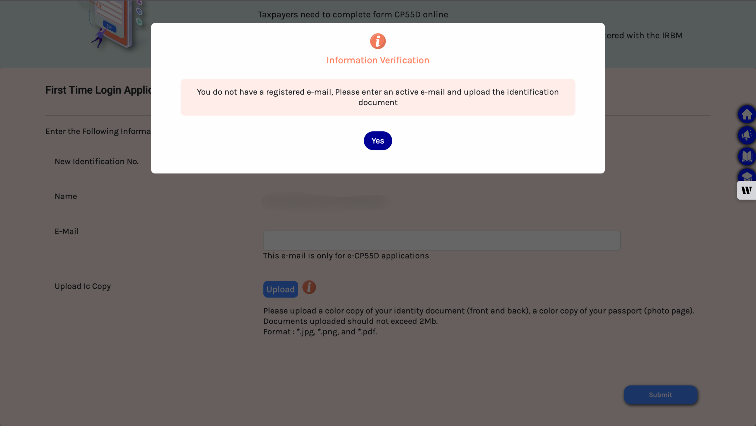 How to Register MyTax Portal-Verify Information