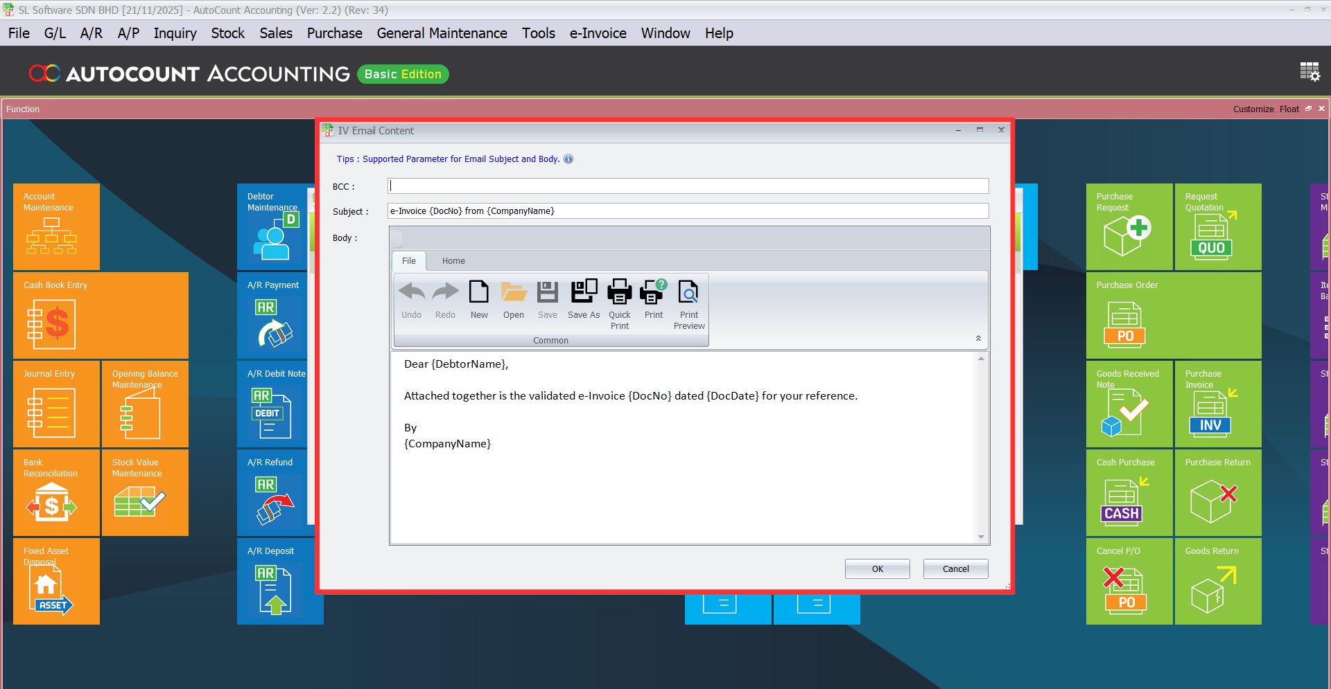 Autocount-Auto email for validate e-invoice 3