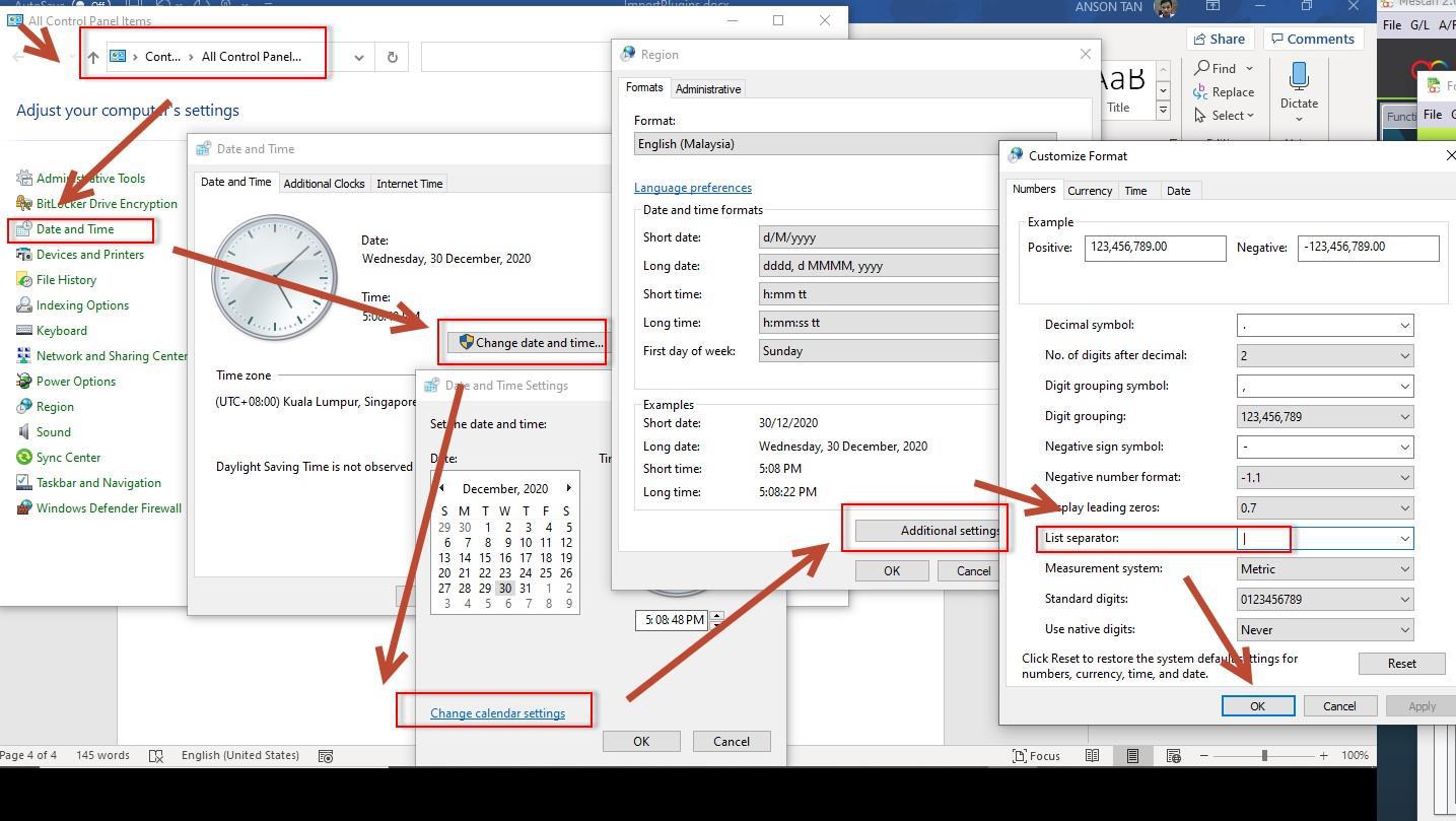 AutoCount Import Plugin Steps