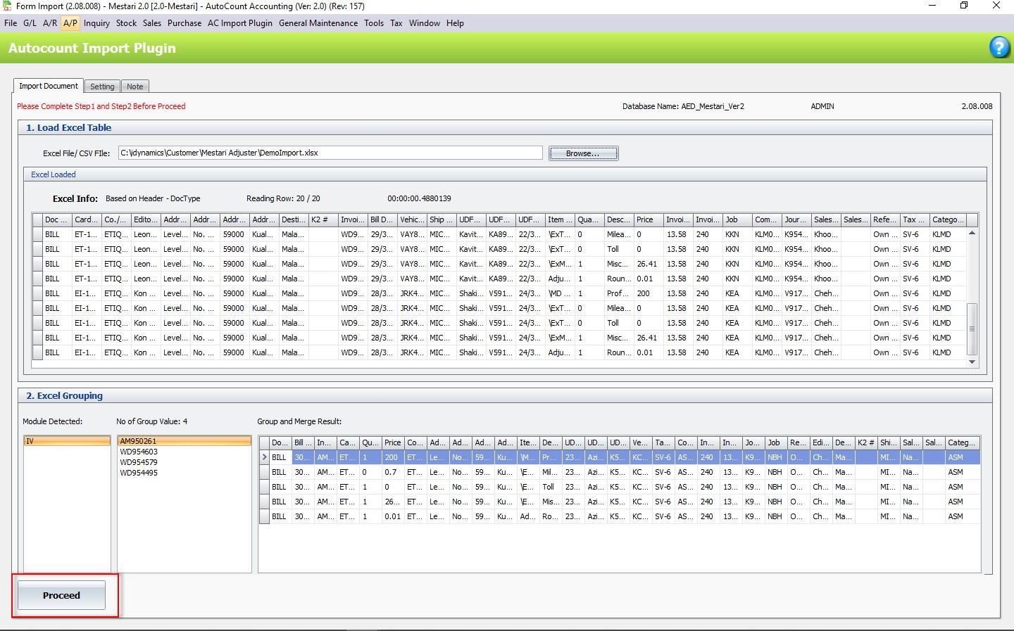 AutoCount Import Plugin: Module mapping 5