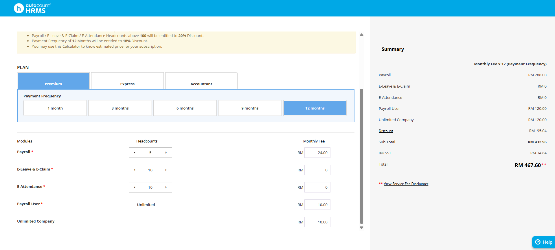 AutoCount Payroll Calculator