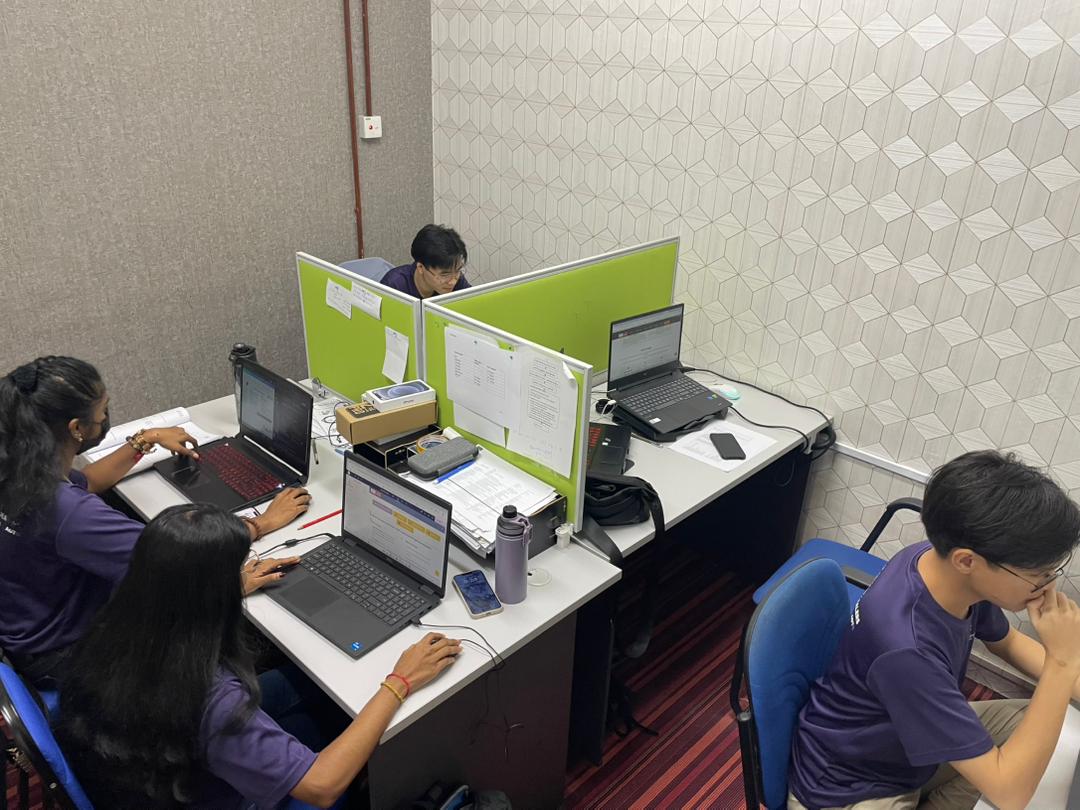 Modern workspace with tech setup