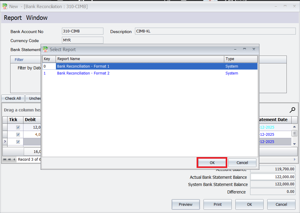 Click on “Ok” button.