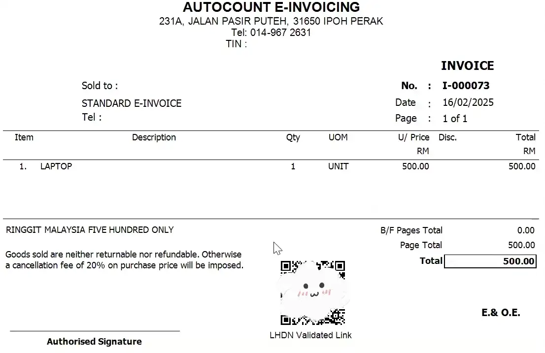 sample format einovice