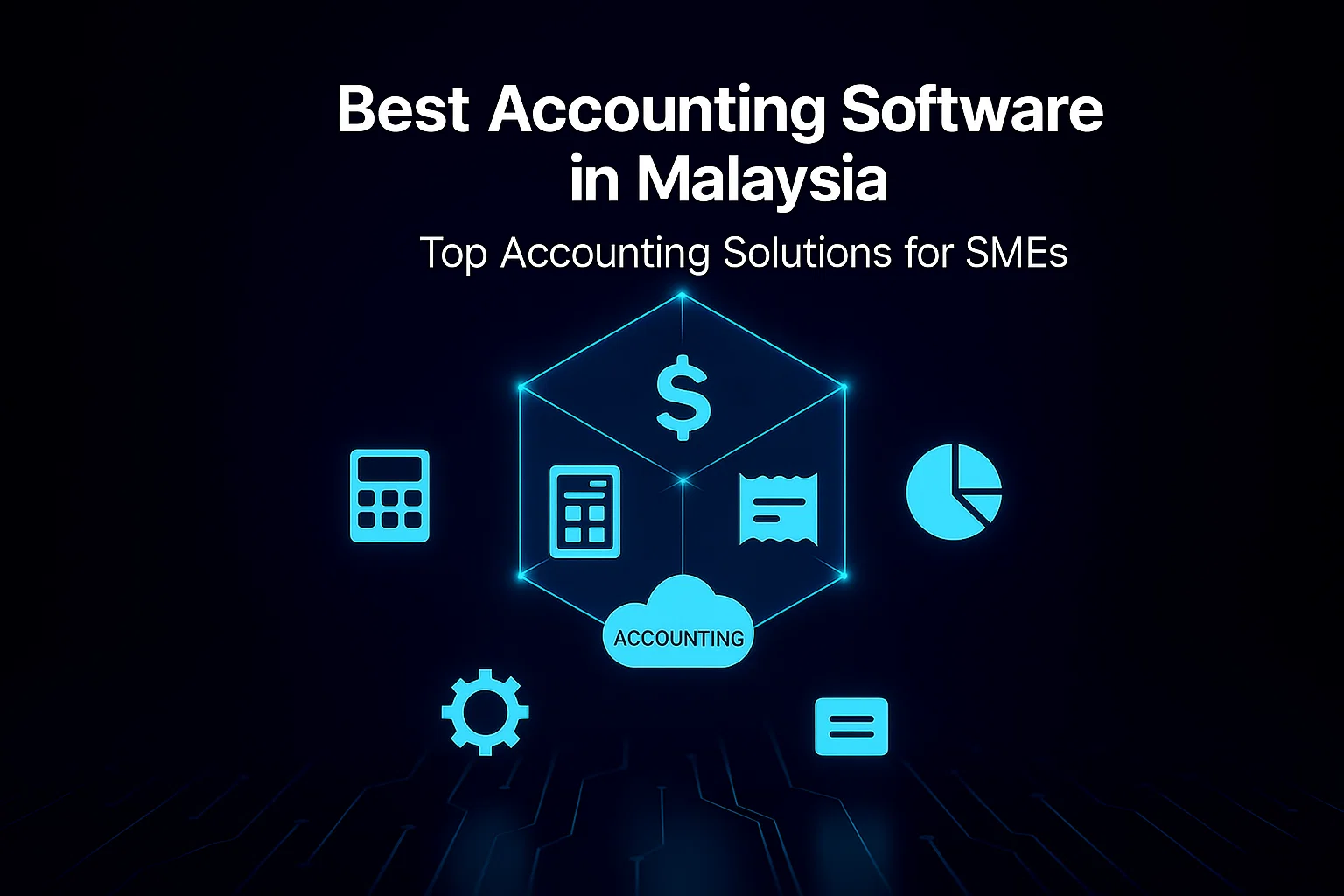 Best accounting software in Malaysia for SMEs with digital finance icons.