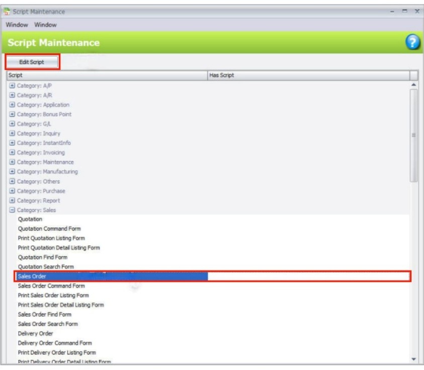 Add or Maintain Scripting