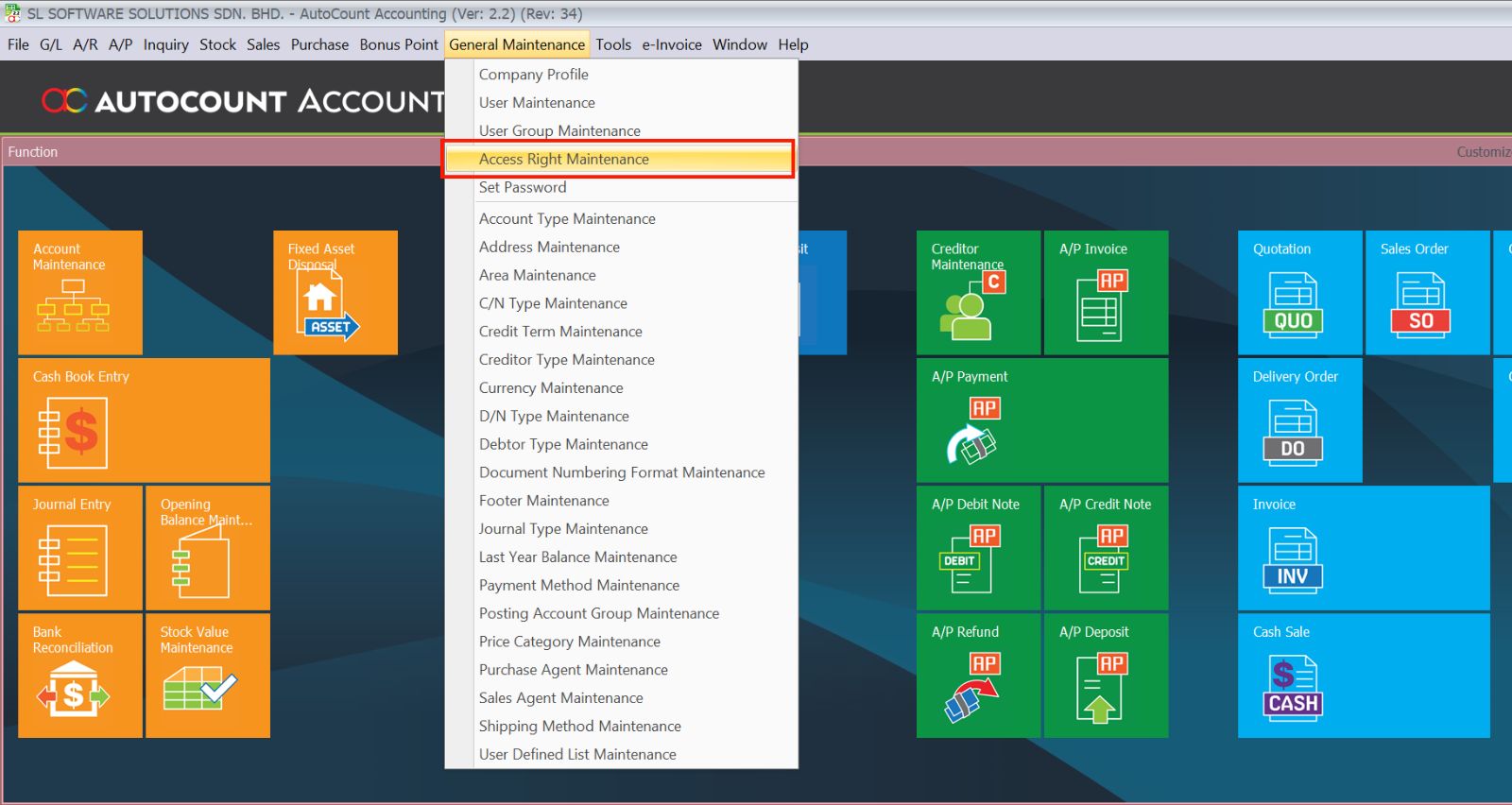 Assign Access Rights 1