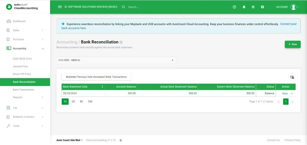 Bank Recon Cloud Accounting