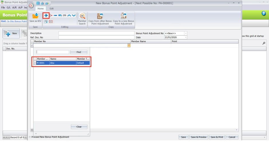 Bonus Point Adjustment 1