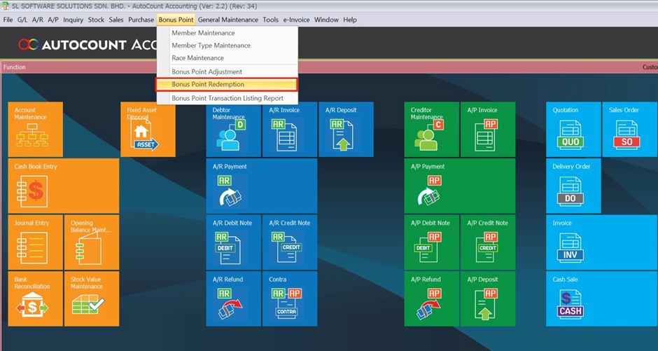 Bonus Point Redemption