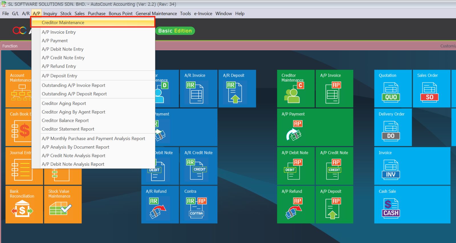 Creditor Maintenance 1