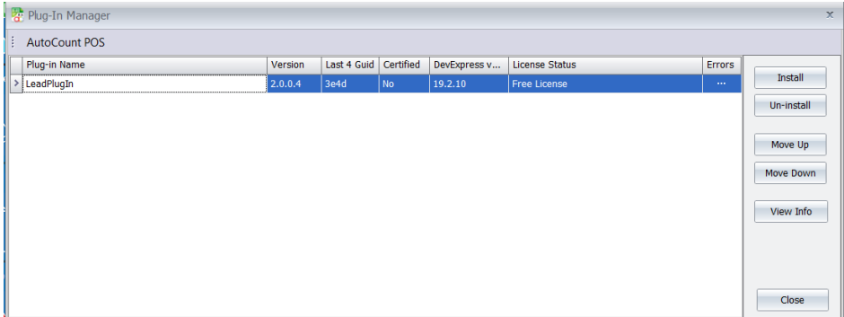 Integrator Plugin install 1.2
