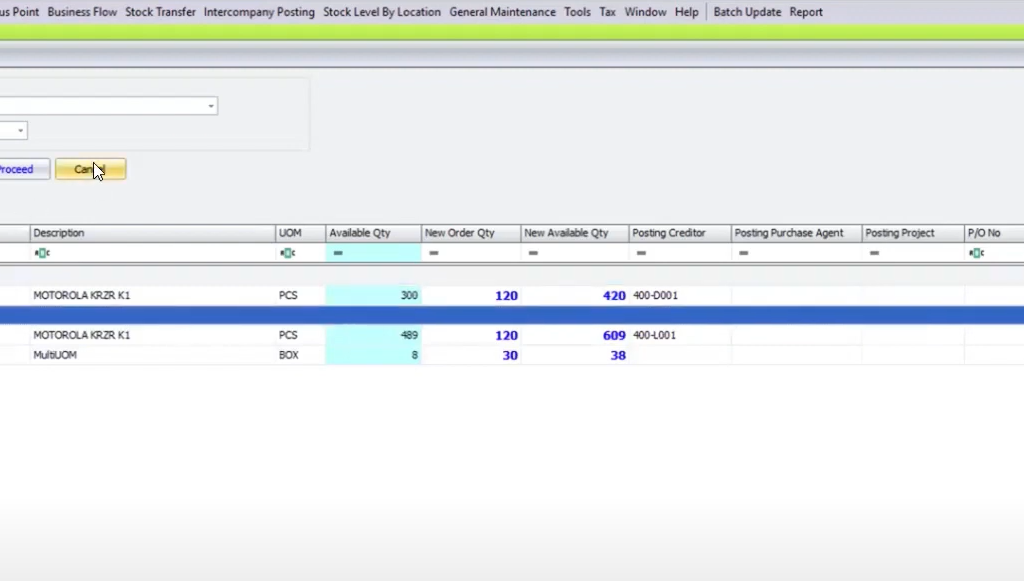 Easy Reorder level and Pricing Updates
