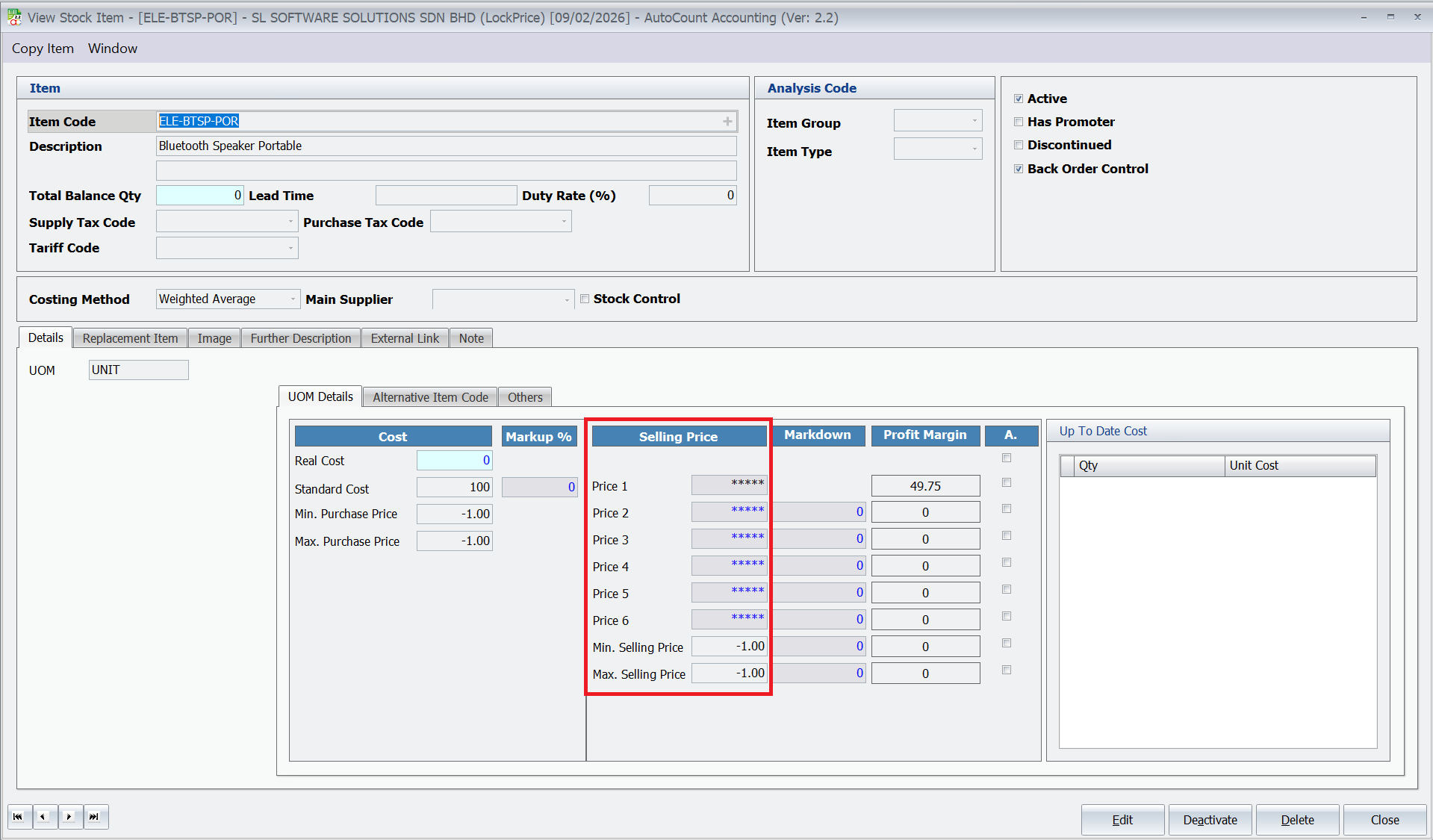 Lock Item Maintenance 3