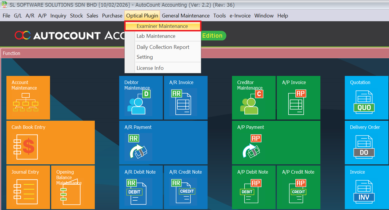 Examiner Maintenance 1