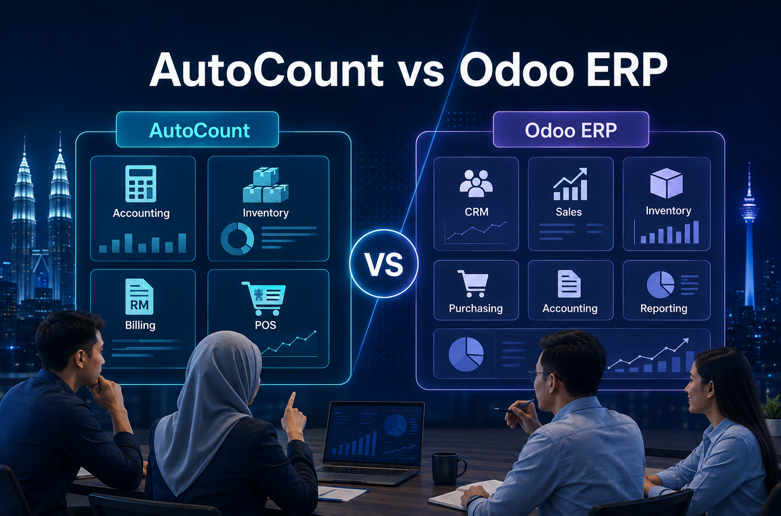 AutoCount vs Odoo ERP comparison for Malaysian SMEs planning ERP implementation