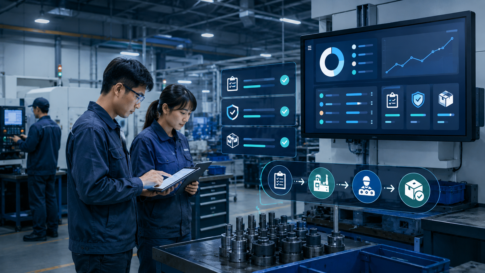 Shop floor visibility and work order tracking in manufacturing ERP