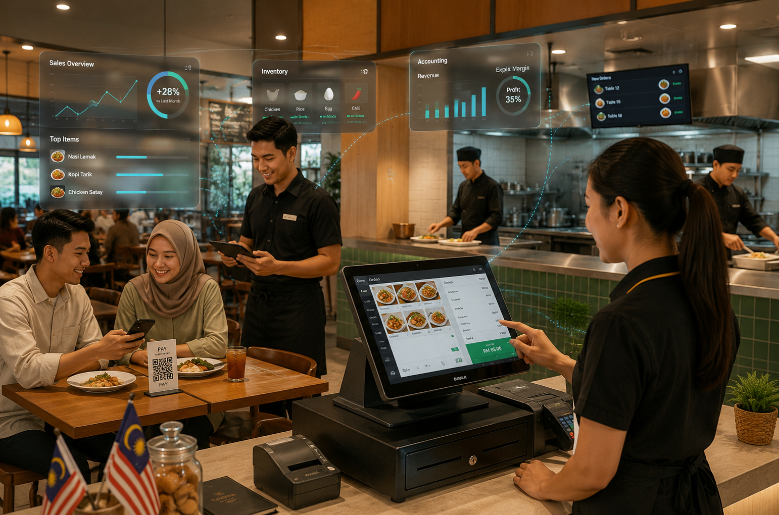 F&B POS system Malaysia for restaurants and cafés
