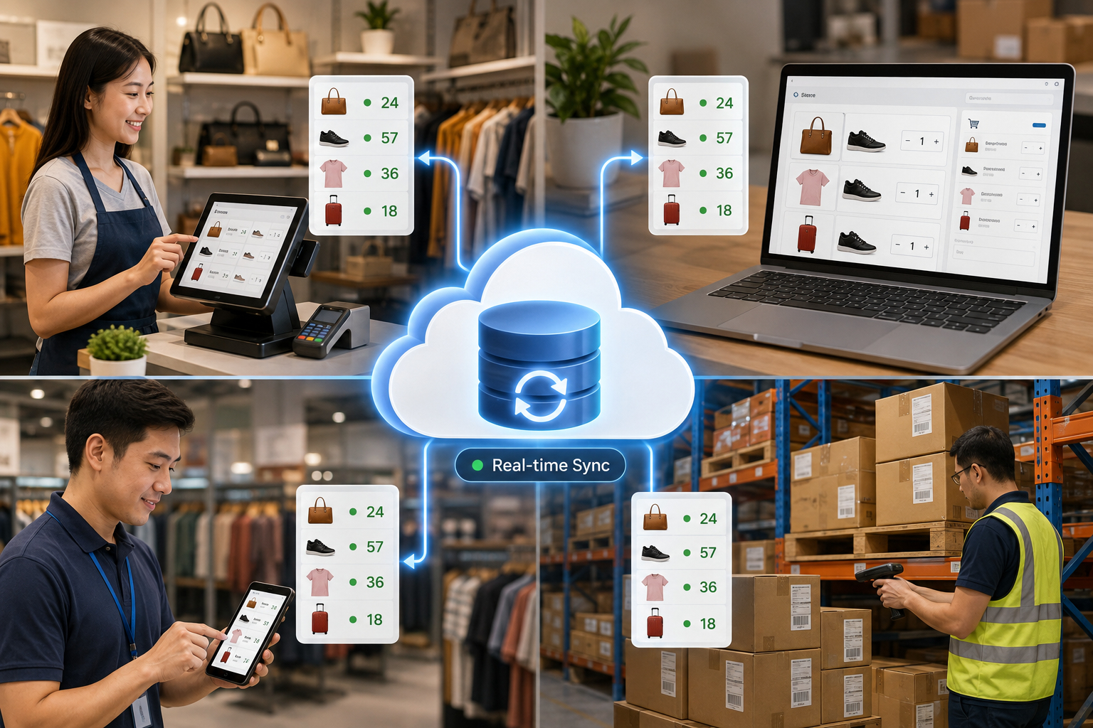 Omnichannel inventory management for physical store and online marketplaces